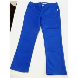 Chico's Women Jeans Sz 00 XXS Platinum Denim Straight Leg Mid Rise Blue Pockets